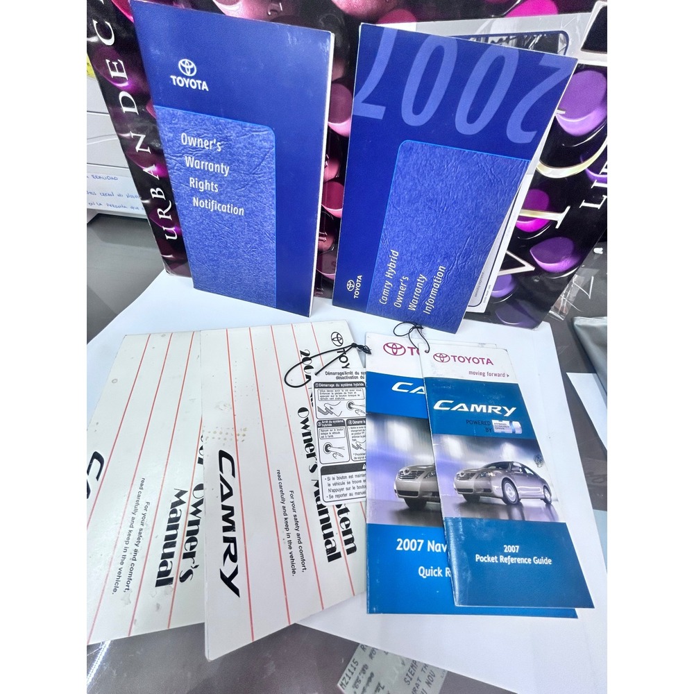 2007 Toyota Camry Hybrid Owners Manual Set Navigation Guide Warranty Books